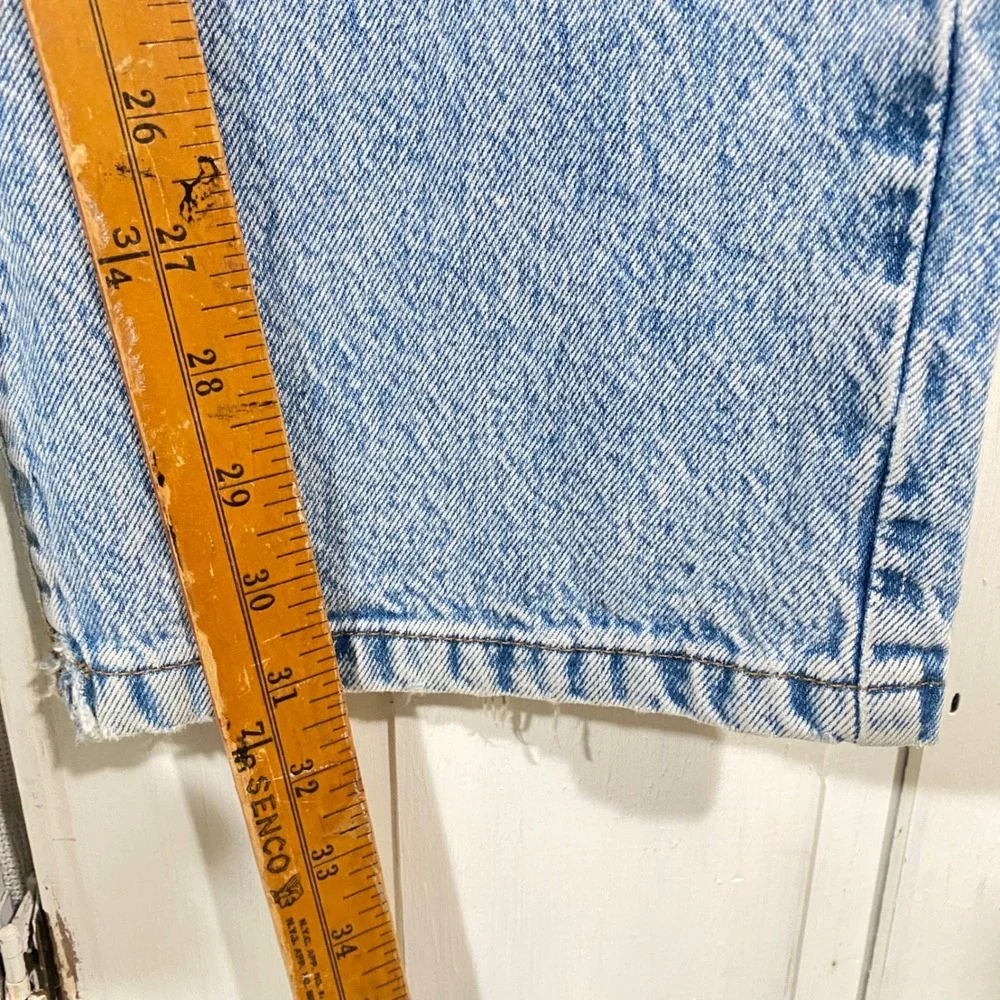 Cotton On 90s Distressed Acid Wash Loose Straight Leg Jeans Size 4 Grunge Y2K - Picture 5 of 6